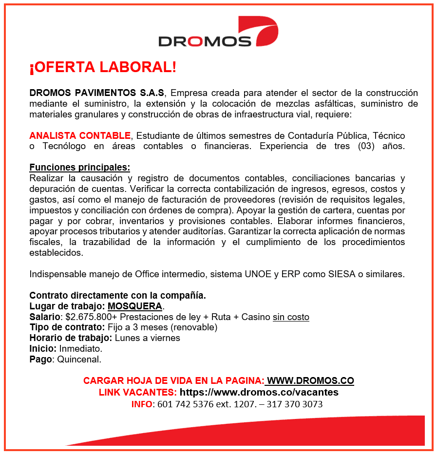 ANALISTA CONTABLE