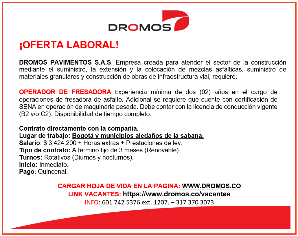 OPERADOR DE FRESADORA