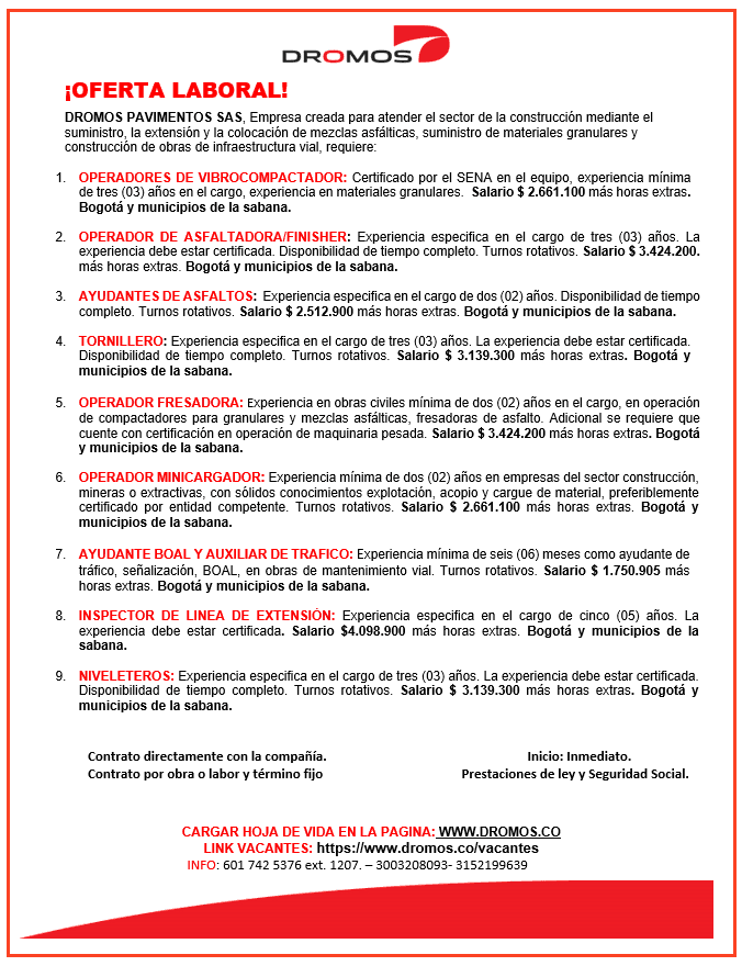 VACANTES BOGOTÁ